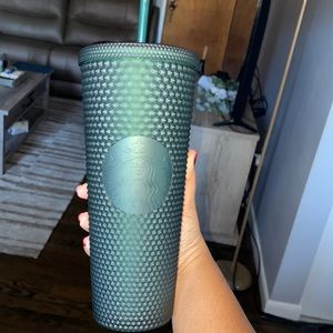 24 ounce dark green tumbler